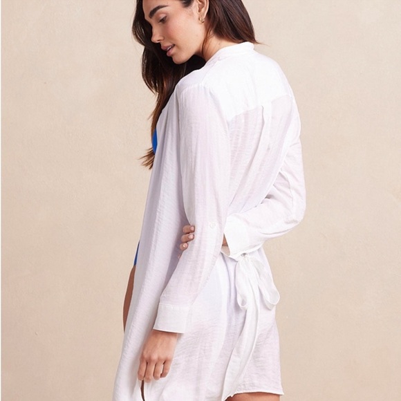 NWT Summersalt The Silky Luxe Short Effortless Shirtdress Cover-Up 1X - Picture 2 of 14